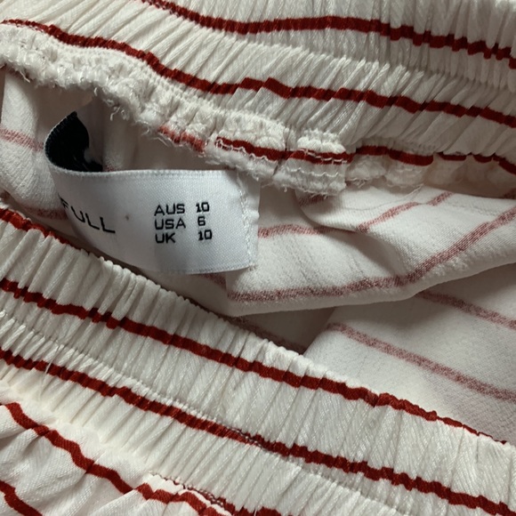 FAITHFULL *Dream* off shoulder tunic top in red  Muse stripe 6 - Picture 11 of 14